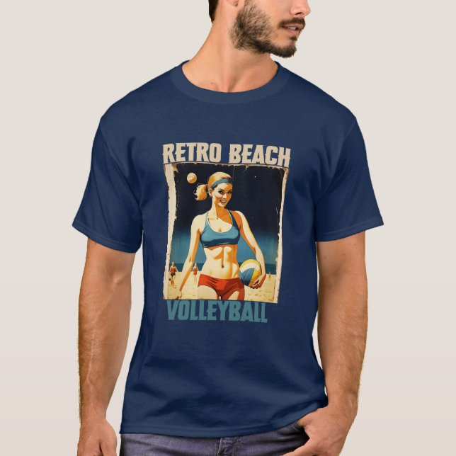 Camiseta Retro Beach Volleyball (Anverso)