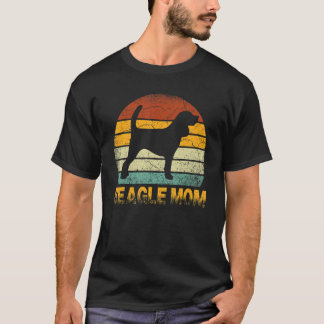 Camiseta Retro Beagle Mom Doxie Perro Dueño Madre Mascota M