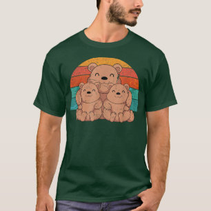 Camiseta Retro Bear Lover Forest Animal Bear Family Cute Be