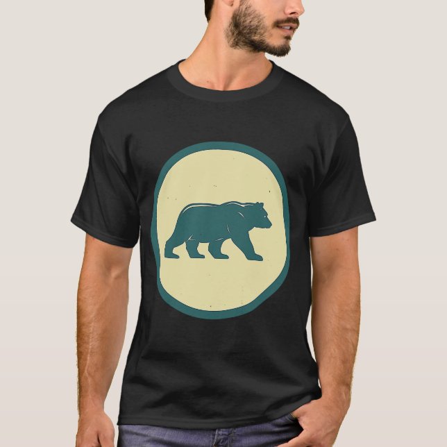 Camiseta Retro Bear Vintage Wild Animal (Anverso)