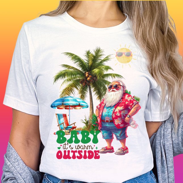 Camiseta Retro-bebé: Navidades cálidos fuera del trópico (Subido por el creador)