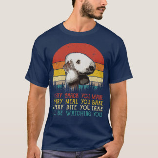 Camiseta Retro Bedlington Terrier Cada Snack Que Haces