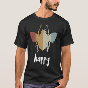 Camiseta Retro Bee Feliz Motivación 3