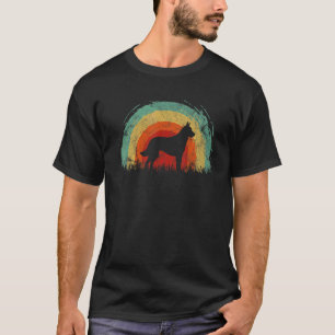 Camiseta Retro Belga Malinois Vintage Hombres Perro Arcoiri