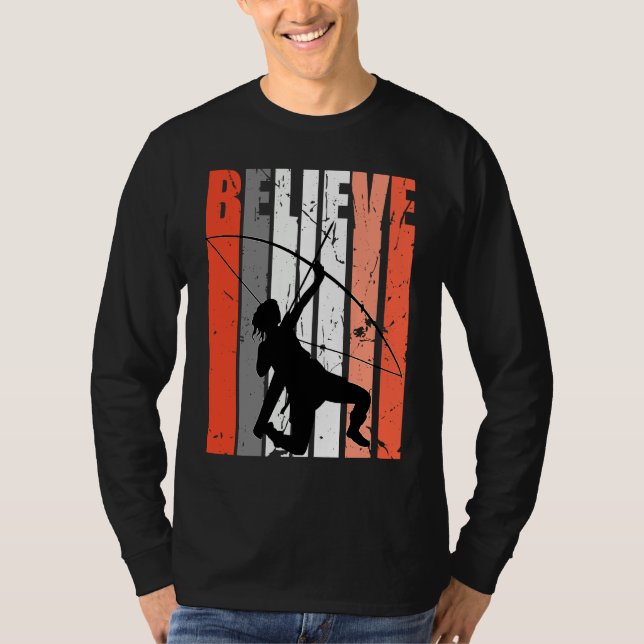 Camiseta Retro Believe Archery Archer Bow Arrow Orange Whit (Anverso)
