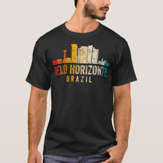 Camiseta Retro Belo Horizonte Skyline Vintage Brasil
