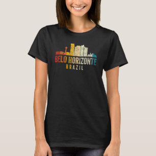 Camiseta Retro Belo Horizonte Skyline Vintage Brasil Souven