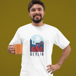 Camiseta Retro Berlin Skyline Alemania