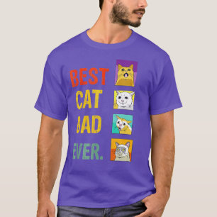 Camiseta Retro Best Cat Dad Ever Funny Meow cat Kitty Cat D