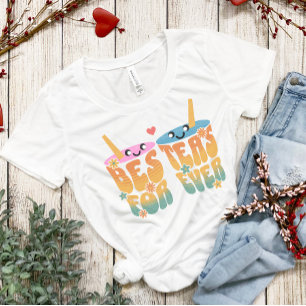 Camiseta Retro Besteas Forever Bestie Tea Pun Cute Friends