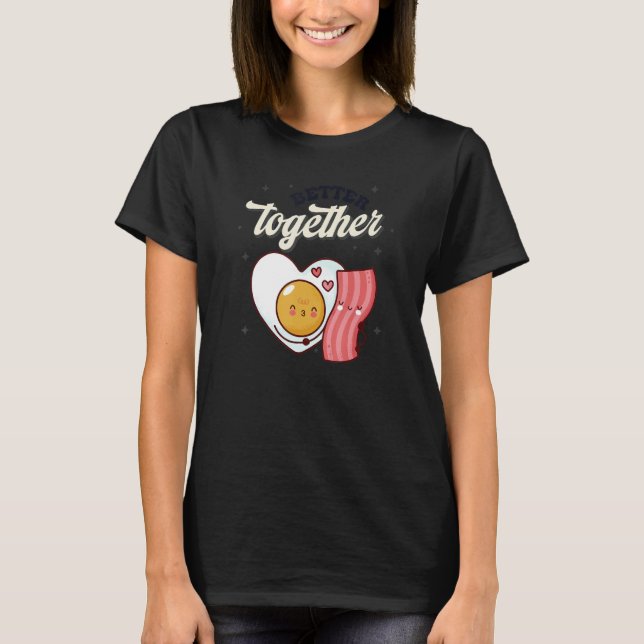 Camiseta Retro Better Together Funny Valentines Day Couple  (Anverso)