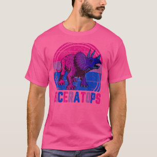 Camiseta Retro Biceratops Triceratops Bisexuality Flag Bise