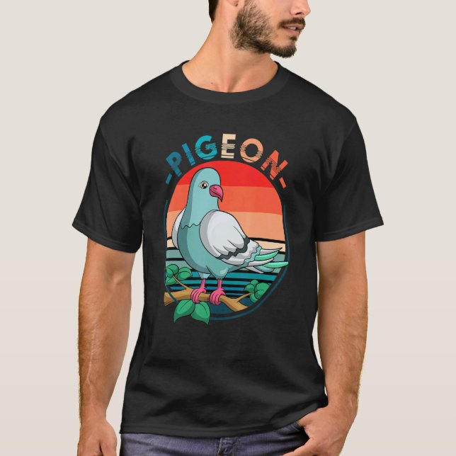 Camiseta Retro Bird Animal Pigeon (Anverso)