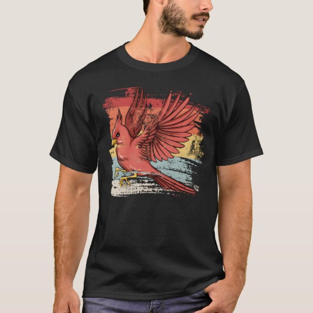 Camiseta Retro Bird Cardinal Northern (Anverso)