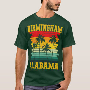 Camiseta Retro Birmingham Alabama AL Tropical Summer Palm T