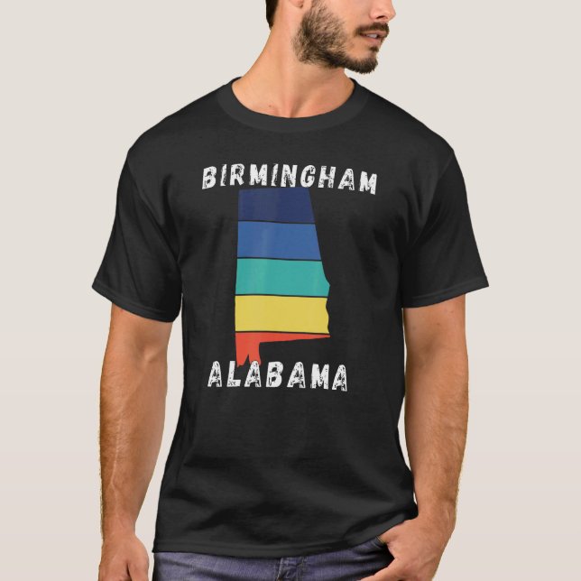 Camiseta Retro Birmingham Alabama Apparel (Anverso)