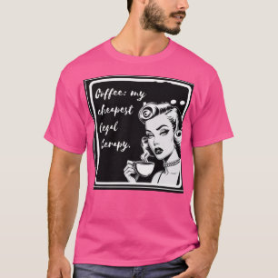 Camiseta Retro black and white design with the phrase “Coff