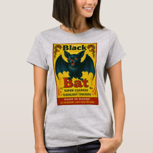 Camiseta Retro Black Bat Macau Firecracker