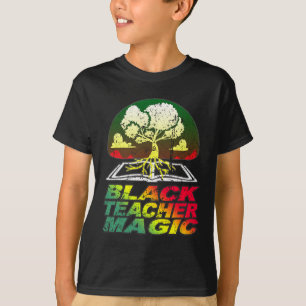 Camiseta Retro Black Teacher Magic Shirt Black Educator Shi