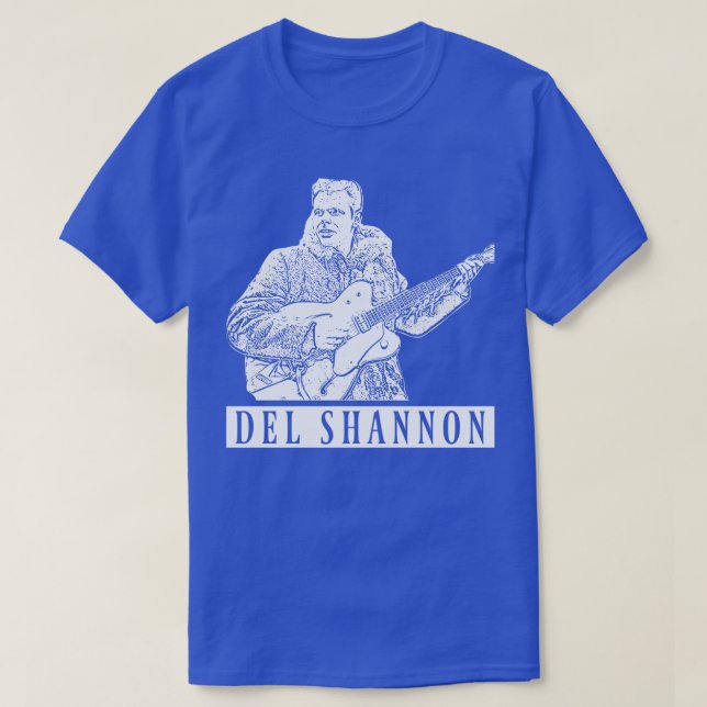 Camiseta Retro blanco Del Shannon (Diseño del anverso)