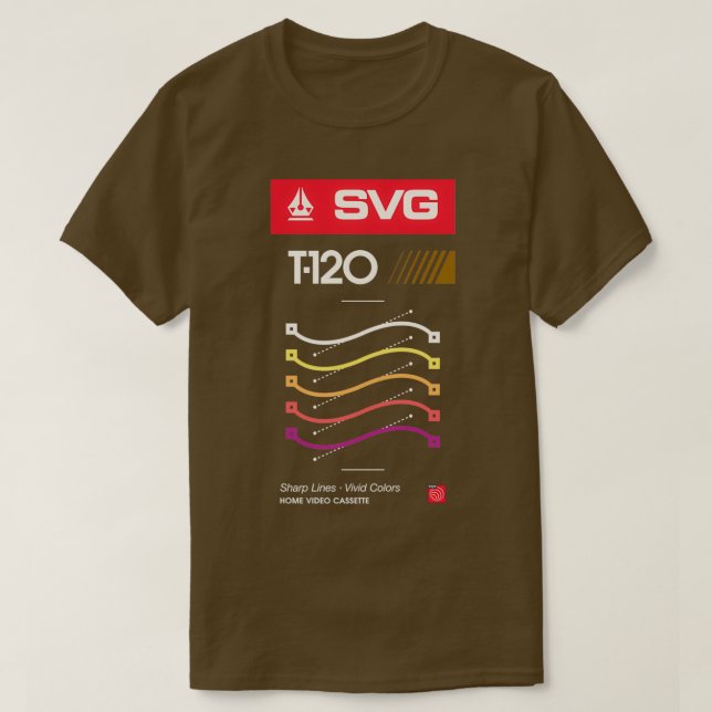Camiseta Retro Blank VHS SVG (Diseño del anverso)