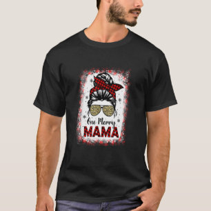 Camiseta Retro Bleached One Merry Mama Leopard Buffalo Plai