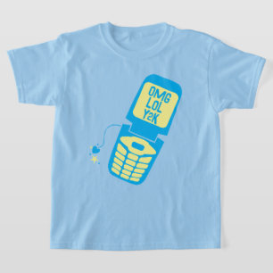 Camiseta Retro Blue Flip Phone