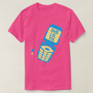 Camiseta Retro Blue Flip Phone