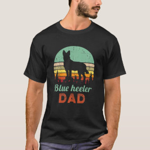 Camiseta Retro Blue Heeler Dad Padre Ganadero Australiano
