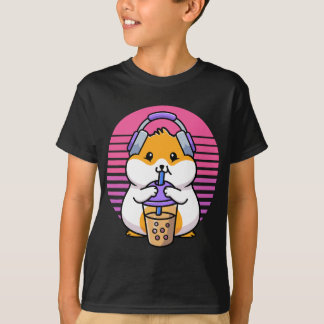 Camiseta Retro Boba Y KPop Kawaii Hamster K-Pop Merchand
