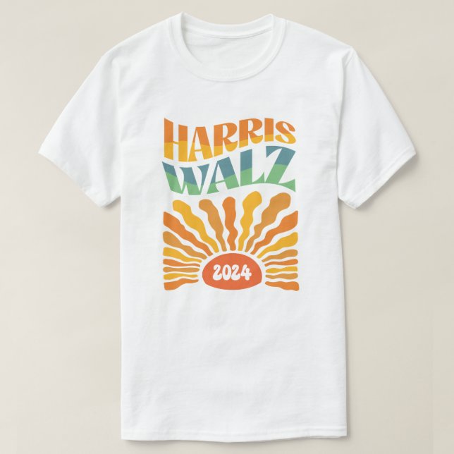 Camiseta Retro Boho Harris Walz 2024 (Diseño del anverso)