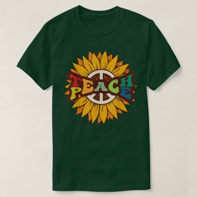 Camiseta Retro Boho Hippie Kindness Vibe Maestra Te (Diseño del anverso)