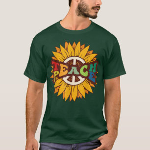 Camiseta Retro Boho Hippie Kindness Vibe Maestra Te