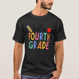 Camiseta Retro Boho Hola Cuarto Grado 4º Grader De Vuelta A