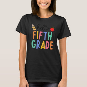 Camiseta Retro Boho Hola Quinto Grado Divertido 5º Grader B