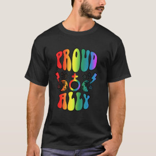 Camiseta Retro Boho Orgulloso Aliado Estaré Allí Para Ti Lg