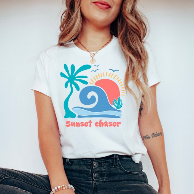 Camiseta Retro Boho Summer Sunset Chaser (Subido por el creador)