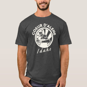 Camiseta Retro Bold Coeur D Alene Idaho Beige Arborista Mad