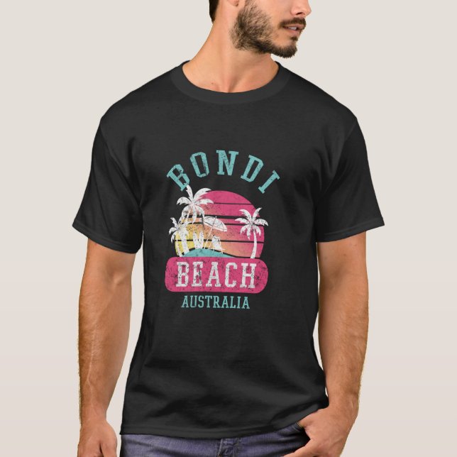 Camiseta Retro Bondi Beach Australia con problemas gráficos (Anverso)