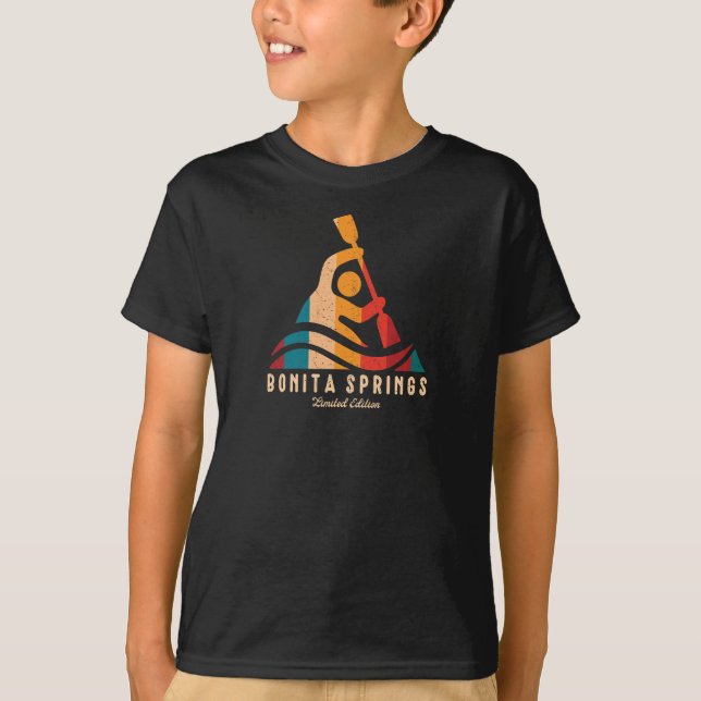 Camiseta Retro Bonita Springs Kayaking (Anverso)