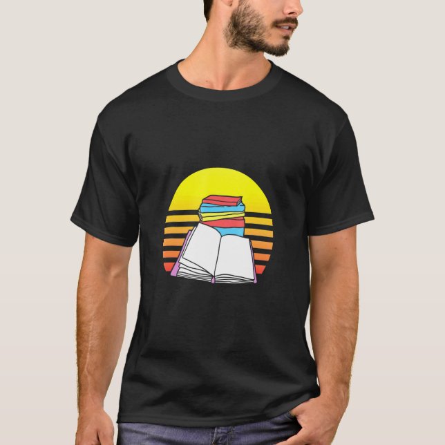 Camiseta Retro Book Librarian  Bookworm Reading (Anverso)