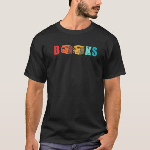 Camiseta Retro Books Reading Bookworm Library Literature Ed