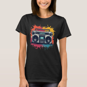 Camiseta Retro Boombox de música gráfica