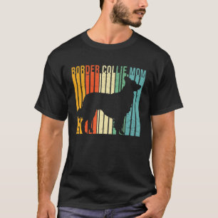 Camiseta Retro Borde Collie Mamá Curar el borde Collie Love