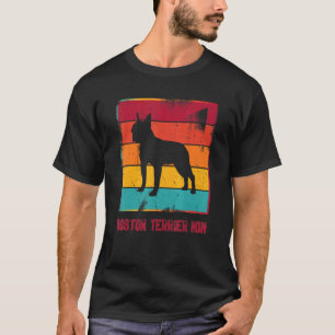 Camiseta Retro Boston Terrier Mom Dueña Madre Mascota Mama
