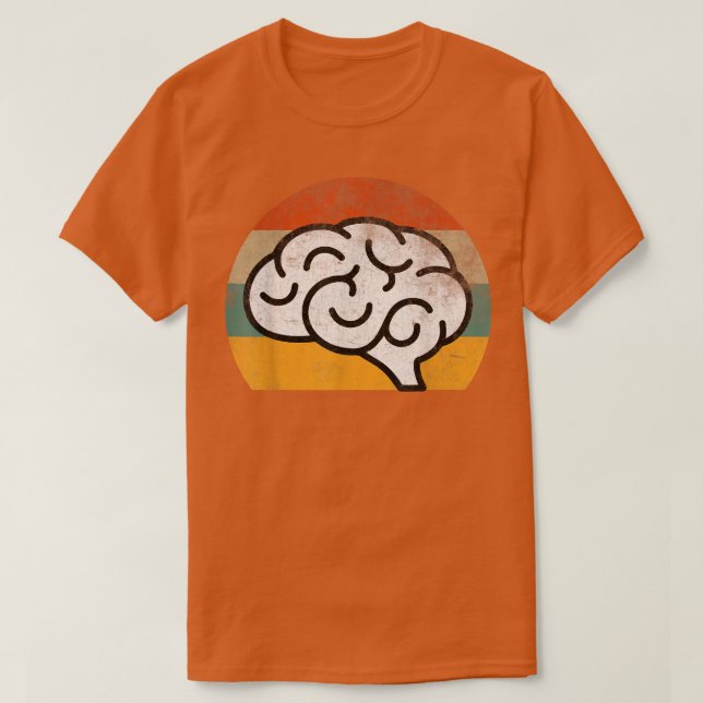 Camiseta Retro Brain Neuroscience Distressed Science Funny  (Diseño del anverso)