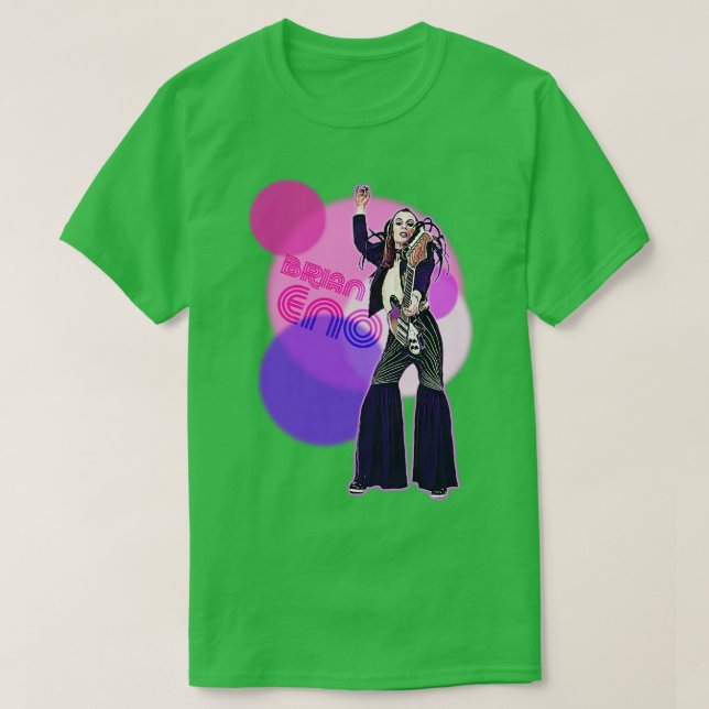 Camiseta Retro Brian Eno Roxy Fan Design (Diseño del anverso)