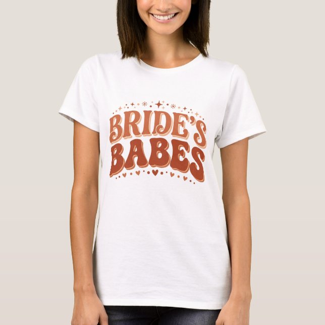 Camiseta Retro Bride's Babes Terracotta Despedida de Solter (Anverso)