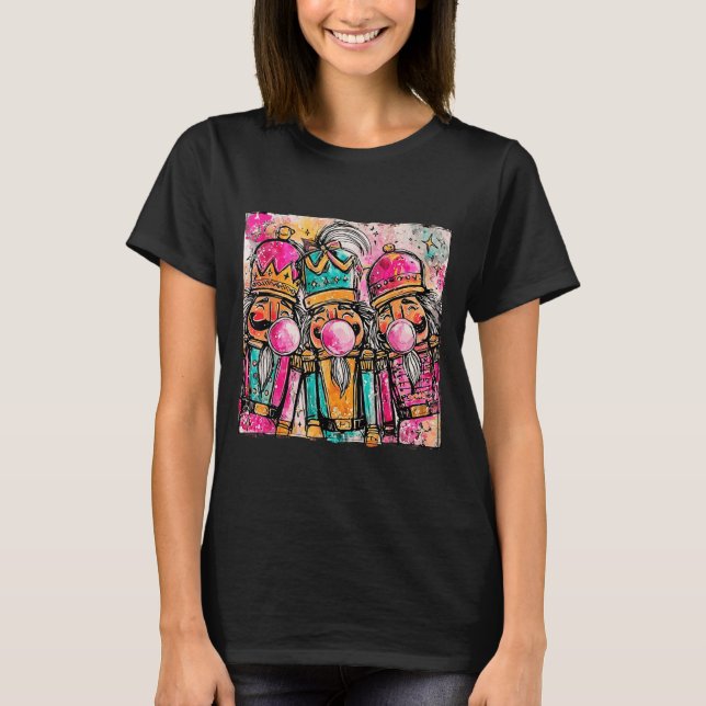 Camiseta Retro Brushstroke Nutcracker Blowing Bubble Gum Ch (Anverso)