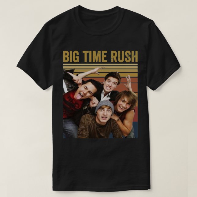 Camiseta Retro BTR Big Time Rush Banda Regalo de música par (Diseño del anverso)